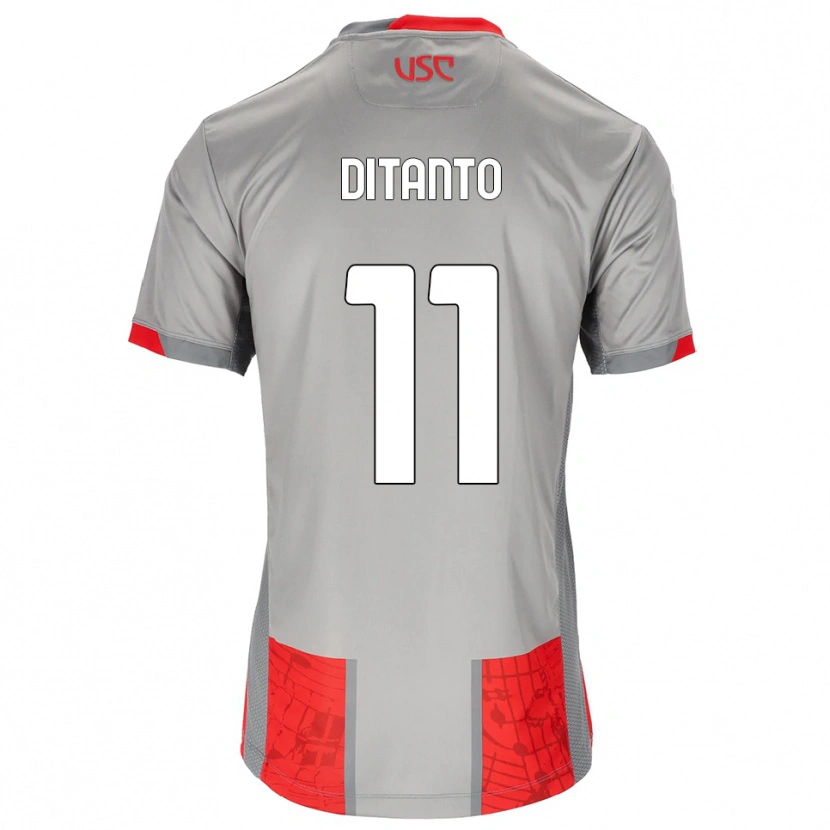Danxen Kinderen Tiziano Ditanto #11 Rood Grijs Thuisshirt Thuistenue 2025/26 T-Shirt