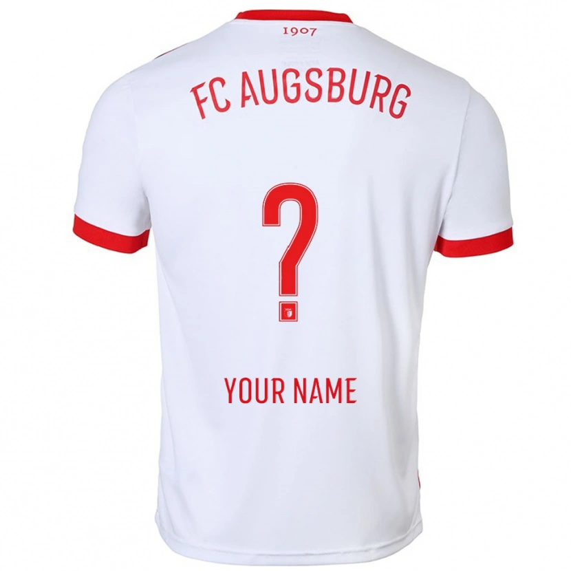 Danxen Kinderen Uw Naam #0 Wit Rood Thuisshirt Thuistenue 2025/26 T-Shirt