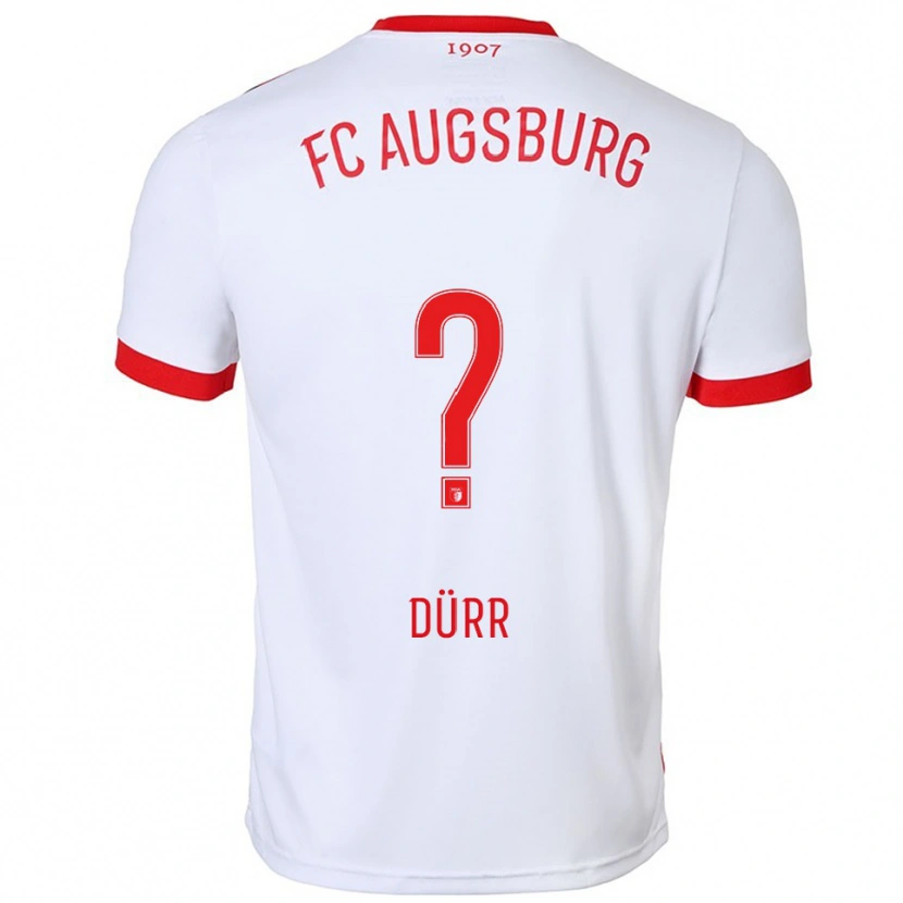 Danxen Kinderen Ismar Dürr #0 Wit Rood Thuisshirt Thuistenue 2025/26 T-Shirt