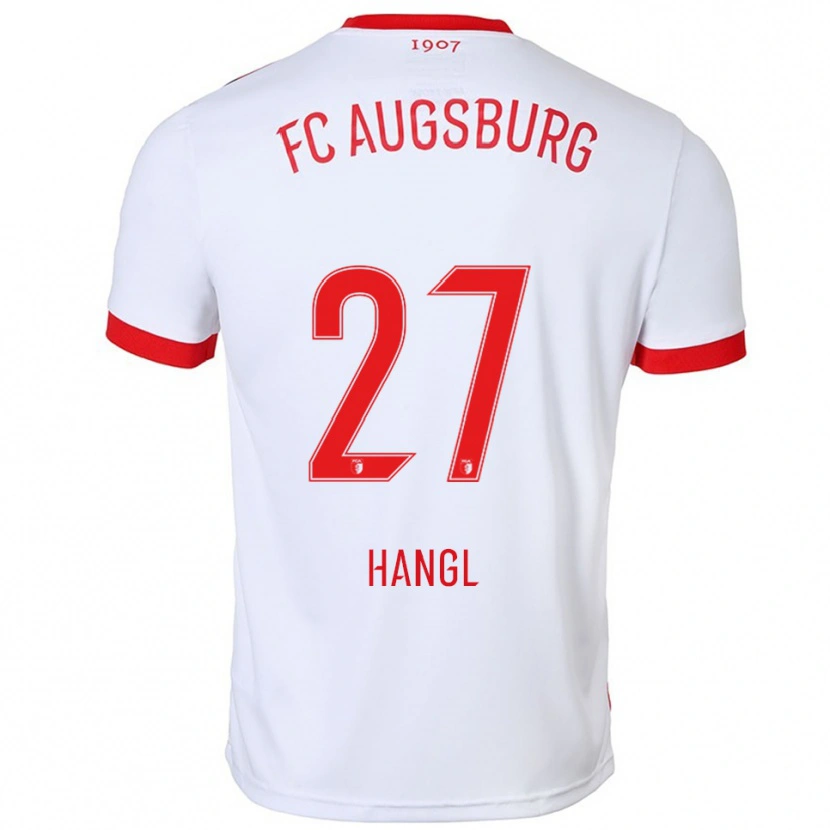 Danxen Kinderen Florian Hangl #27 Wit Rood Thuisshirt Thuistenue 2025/26 T-Shirt