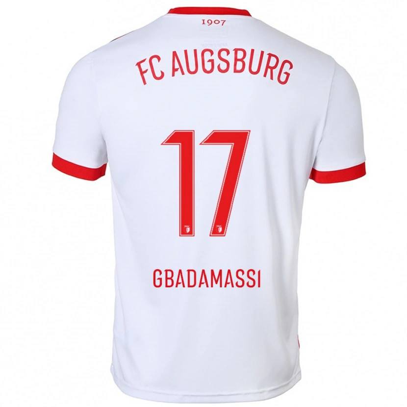 Danxen Kinderen Rayane Gbadamassi #17 Wit Rood Thuisshirt Thuistenue 2025/26 T-Shirt
