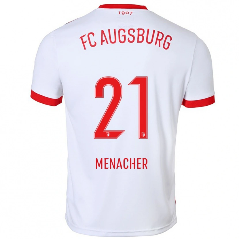 Danxen Kinderen Anton Menacher #21 Wit Rood Thuisshirt Thuistenue 2025/26 T-Shirt