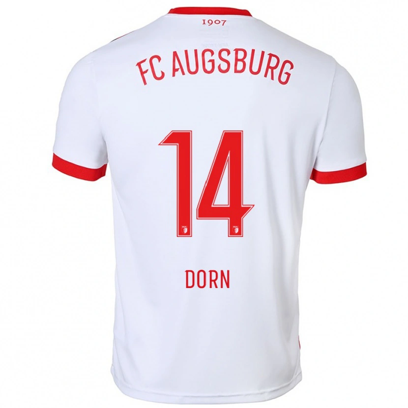 Danxen Kinderen Emily Dorn #14 Wit Rood Thuisshirt Thuistenue 2025/26 T-Shirt