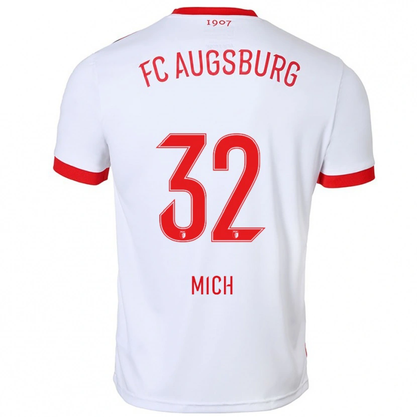 Danxen Kinderen Fabian Mich #32 Wit Rood Thuisshirt Thuistenue 2025/26 T-Shirt