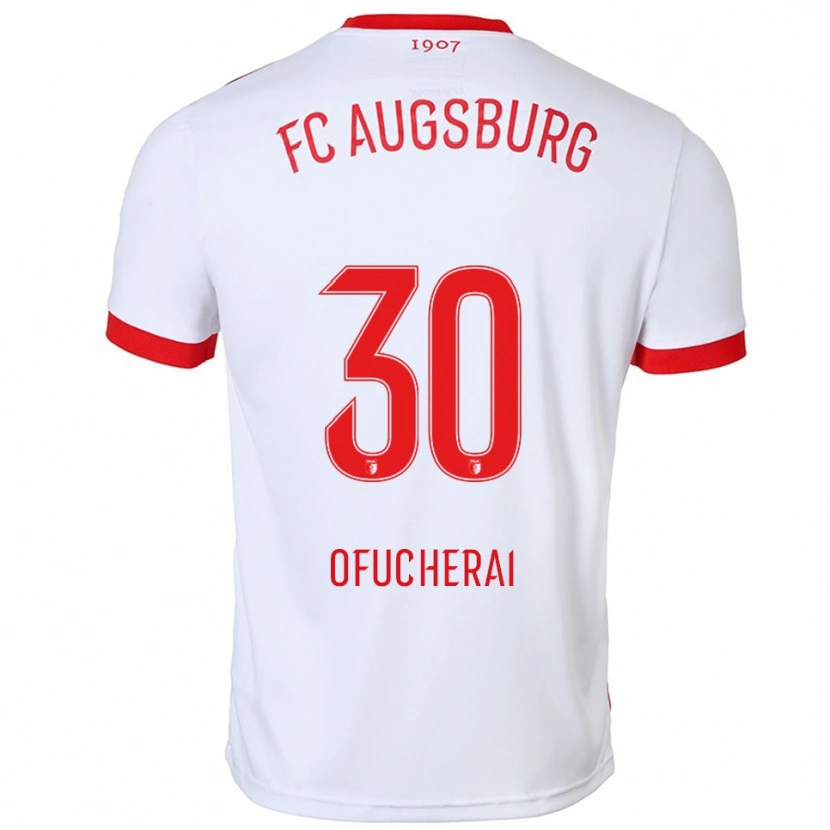 Danxen Kinderen Isaac Ofucherai #30 Wit Rood Thuisshirt Thuistenue 2025/26 T-Shirt