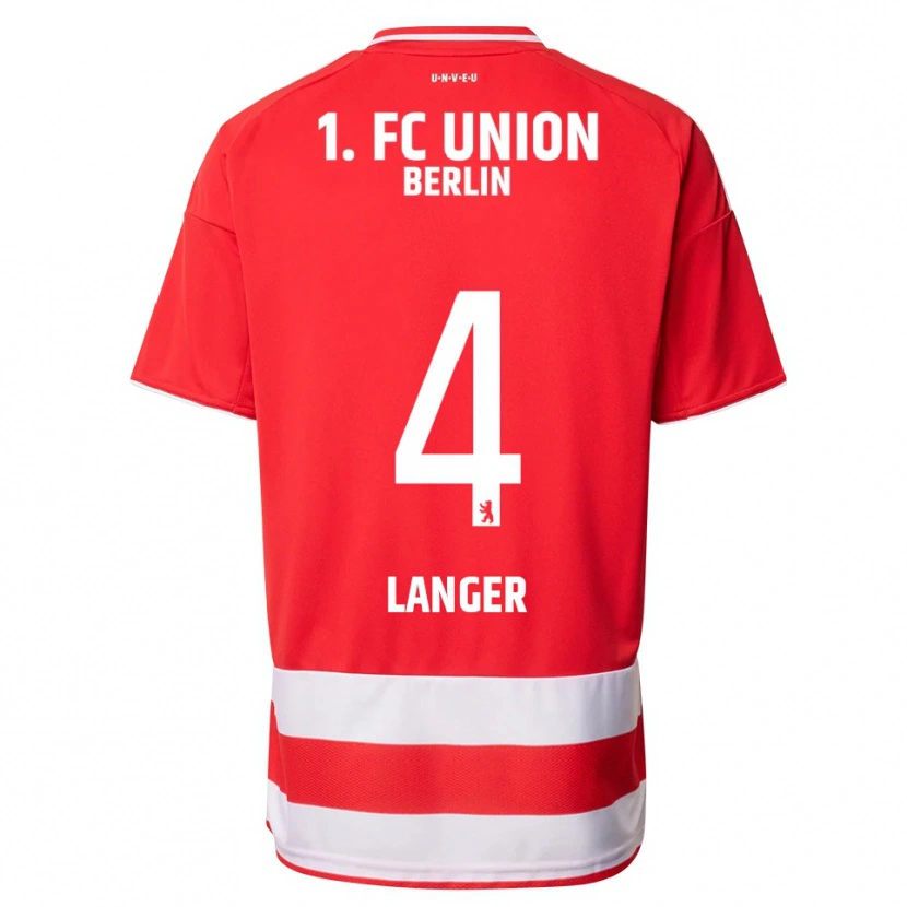 Danxen Kinderen Richard Langer #4 Rood Wit Thuisshirt Thuistenue 2025/26 T-Shirt