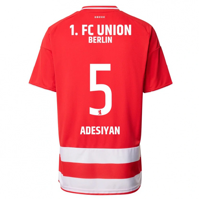 Danxen Kinderen Olufemi Adesiyan #5 Rood Wit Thuisshirt Thuistenue 2025/26 T-Shirt
