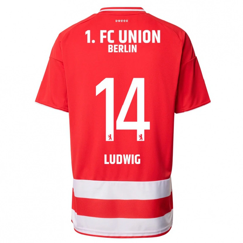 Danxen Kinderen Brandon Ludwig #14 Rood Wit Thuisshirt Thuistenue 2025/26 T-Shirt