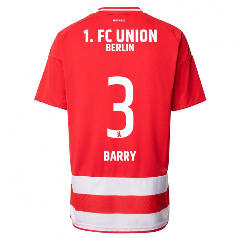 Danxen Kinderen Sadou Barry #3 Rood Wit Thuisshirt Thuistenue 2025/26 T-Shirt