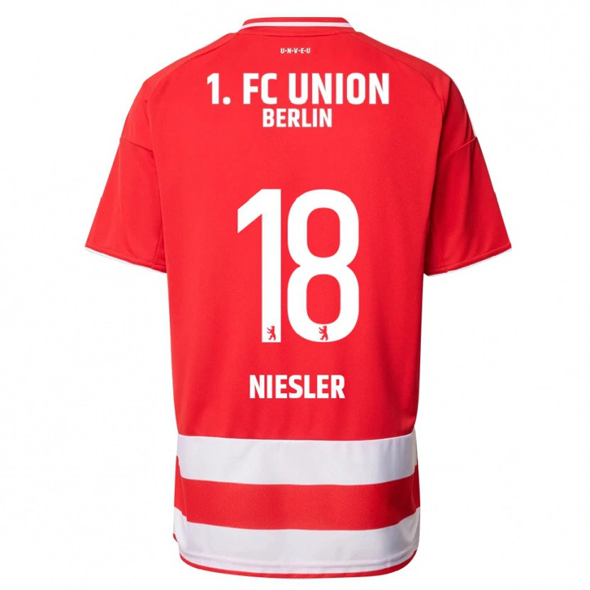Danxen Kinderen Charleen Niesler #18 Rood Wit Thuisshirt Thuistenue 2025/26 T-Shirt