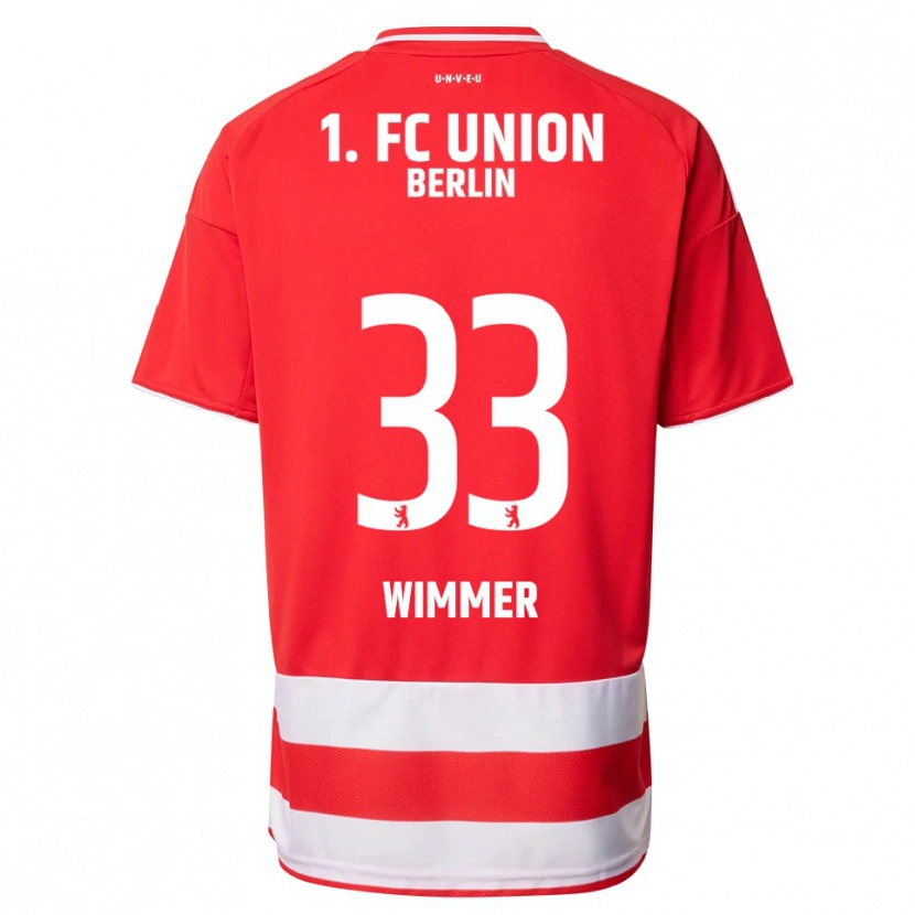 Danxen Kinderen Pauline Wimmer #33 Rood Wit Thuisshirt Thuistenue 2025/26 T-Shirt