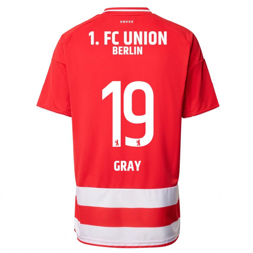 Danxen Kinderen Mekhi Gray #19 Rood Wit Thuisshirt Thuistenue 2025/26 T-Shirt
