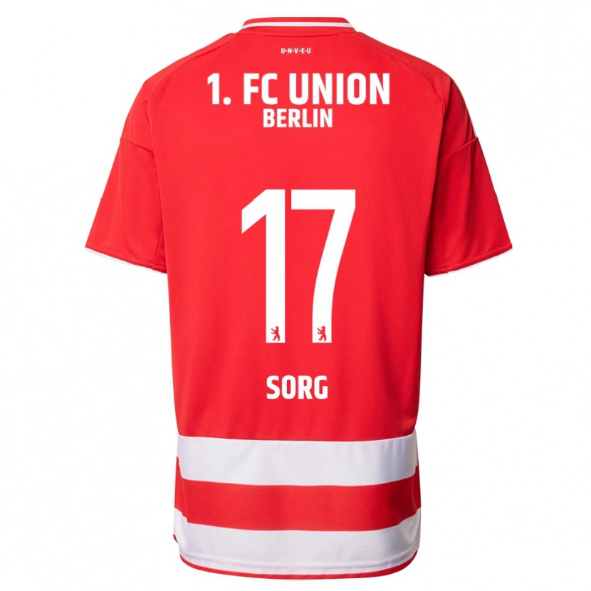 Danxen Kinderen Leonard Sorg #17 Rood Wit Thuisshirt Thuistenue 2025/26 T-Shirt