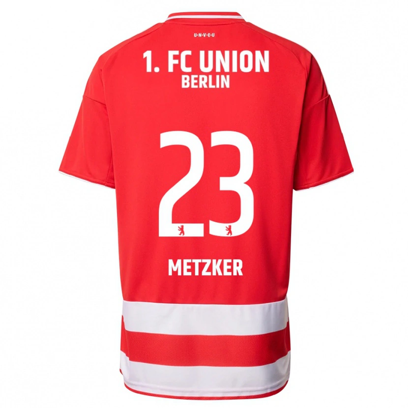 Danxen Kinderen Pia Metzker #23 Rood Wit Thuisshirt Thuistenue 2025/26 T-Shirt