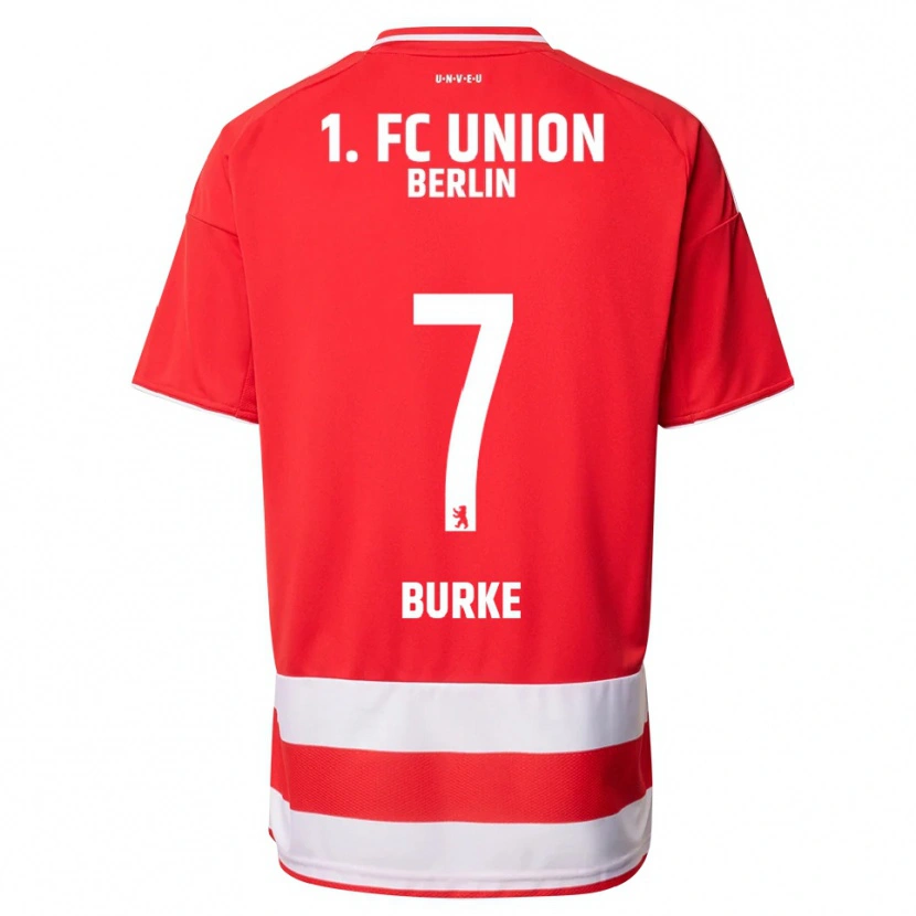 Danxen Kinderen Oliver Burke #7 Rood Wit Thuisshirt Thuistenue 2025/26 T-Shirt