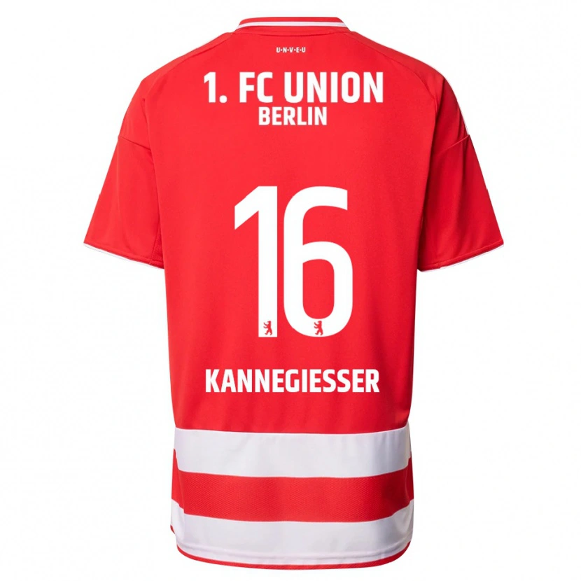 Danxen Kinderen Tom Kannegießer #16 Rood Wit Thuisshirt Thuistenue 2025/26 T-Shirt