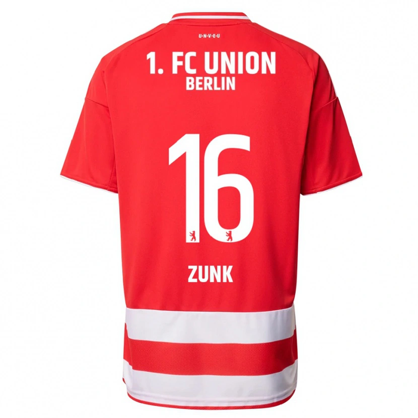 Danxen Kinderen Niklas Zunk #16 Rood Wit Thuisshirt Thuistenue 2025/26 T-Shirt