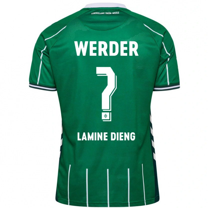Danxen Kinderen Mamadou Lamine Dieng #0 Groen Wit Thuisshirt Thuistenue 2025/26 T-Shirt