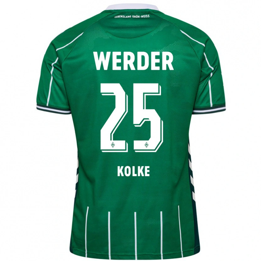 Danxen Kinderen Markus Kolke #25 Groen Wit Thuisshirt Thuistenue 2025/26 T-Shirt