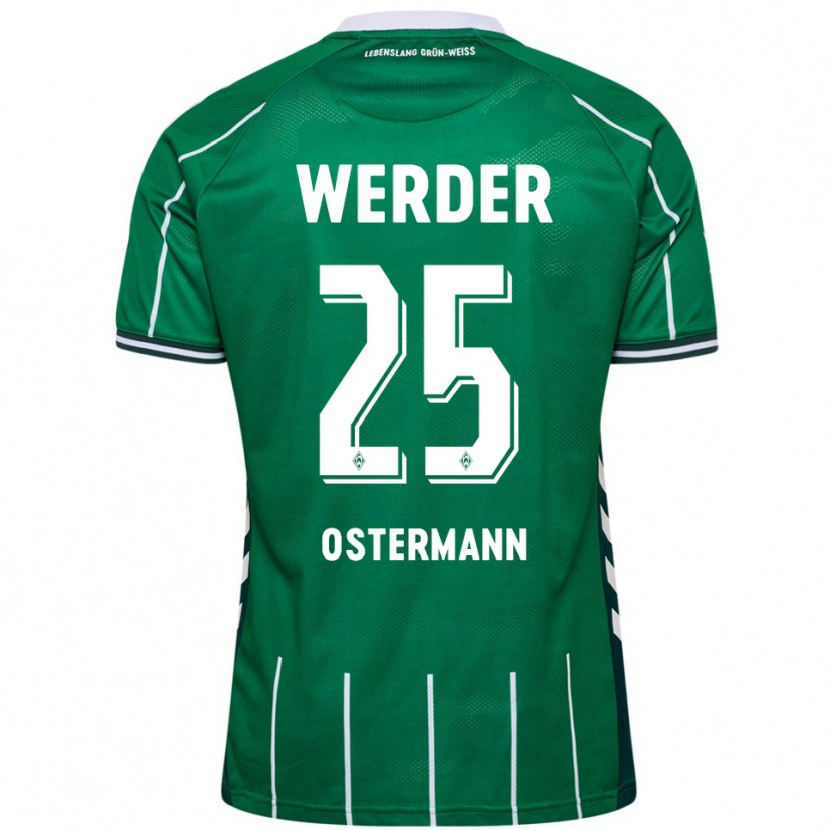 Danxen Kinderen Ben Ostermann #25 Groen Wit Thuisshirt Thuistenue 2025/26 T-Shirt