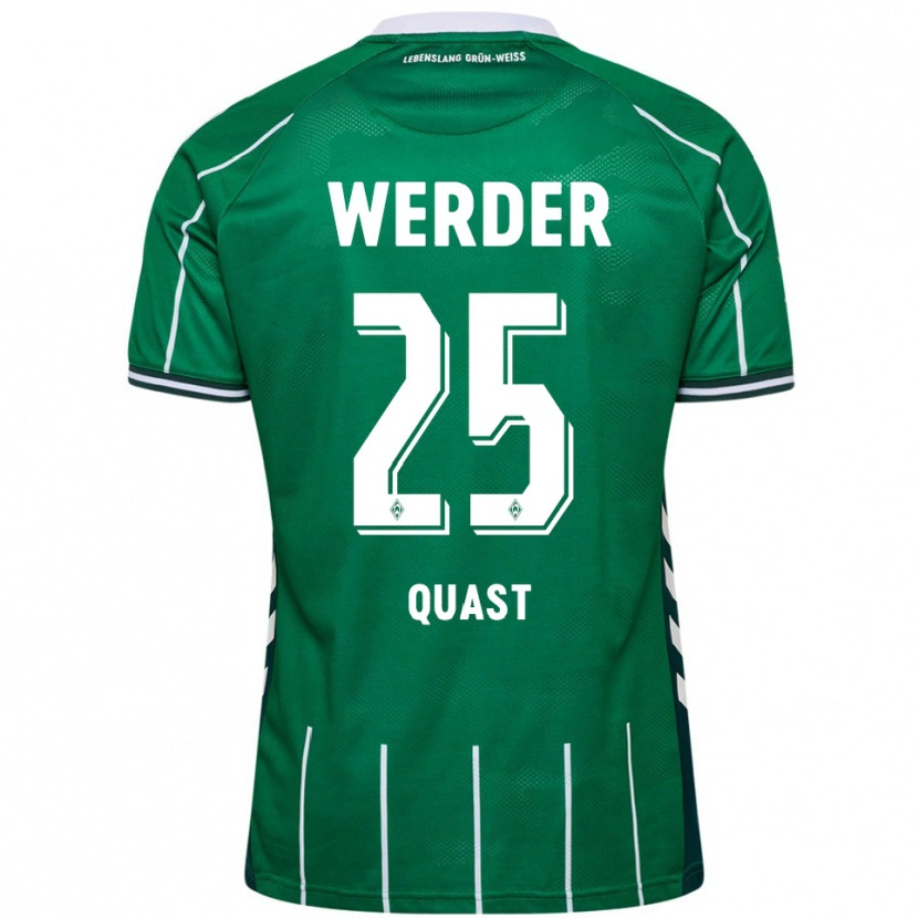Danxen Kinderen Soenke Quast #25 Groen Wit Thuisshirt Thuistenue 2025/26 T-Shirt