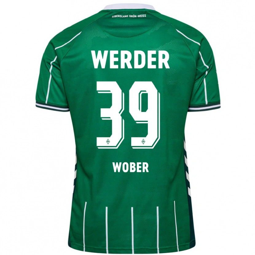 Danxen Kinderen Maximilian Wöber #39 Groen Wit Thuisshirt Thuistenue 2025/26 T-Shirt