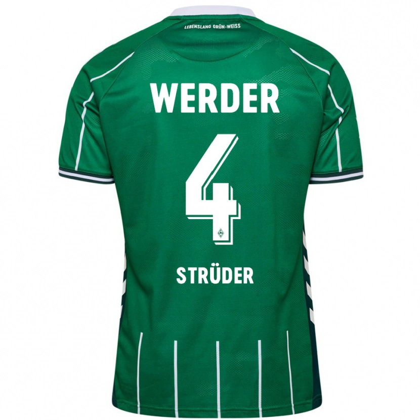 Danxen Kinderen Mika Strüder #4 Groen Wit Thuisshirt Thuistenue 2025/26 T-Shirt