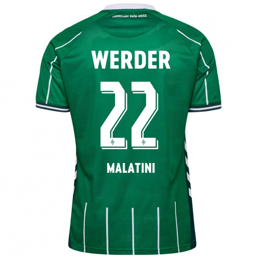 Danxen Kinderen Julián Malatini #22 Groen Wit Thuisshirt Thuistenue 2025/26 T-Shirt