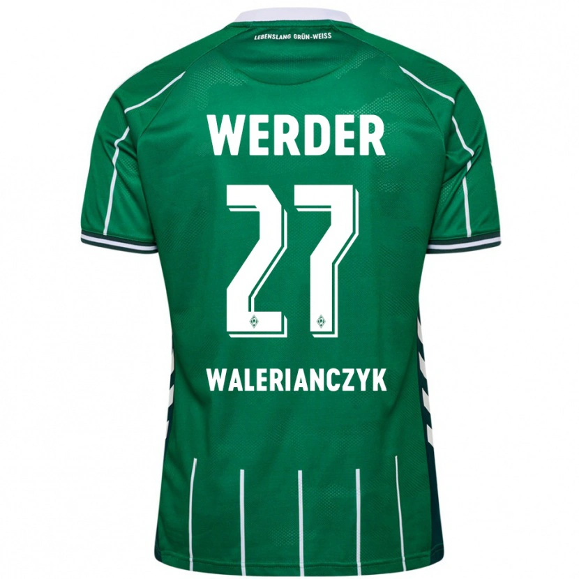 Danxen Kinderen Dennis Walerianczyk #27 Groen Wit Thuisshirt Thuistenue 2025/26 T-Shirt