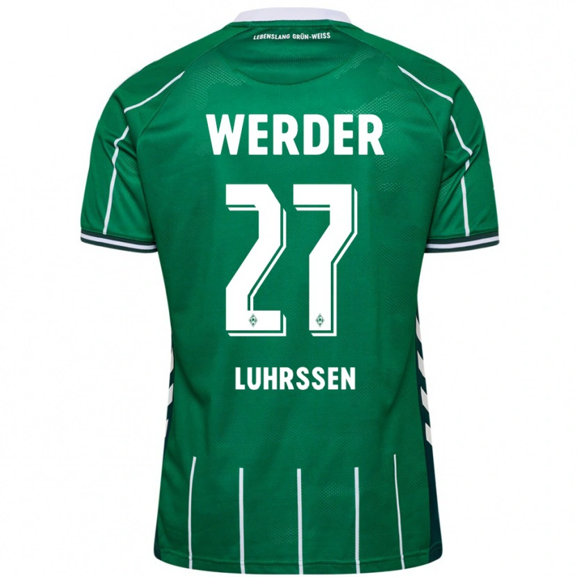 Danxen Kinderen Nina Luhrssen #27 Groen Wit Thuisshirt Thuistenue 2025/26 T-Shirt