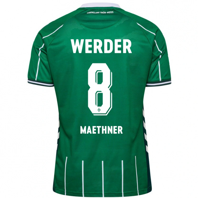 Danxen Kinderen Finn Maethner #8 Groen Wit Thuisshirt Thuistenue 2025/26 T-Shirt