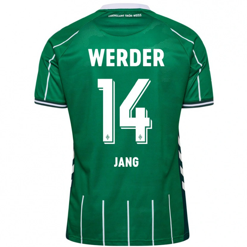 Danxen Kinderen Ji-Mok Jang #14 Groen Wit Thuisshirt Thuistenue 2025/26 T-Shirt