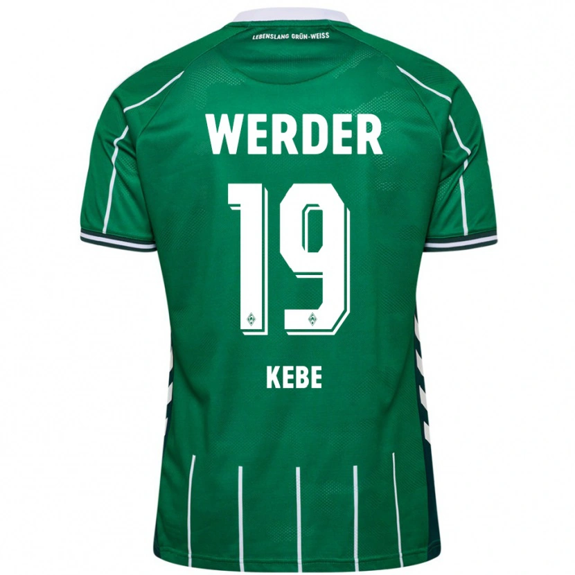 Danxen Kinderen David Kébé #19 Groen Wit Thuisshirt Thuistenue 2025/26 T-Shirt