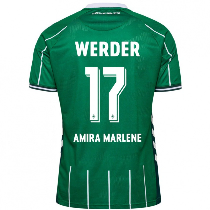 Danxen Kinderen Amira Marlene Dahl #17 Groen Wit Thuisshirt Thuistenue 2025/26 T-Shirt