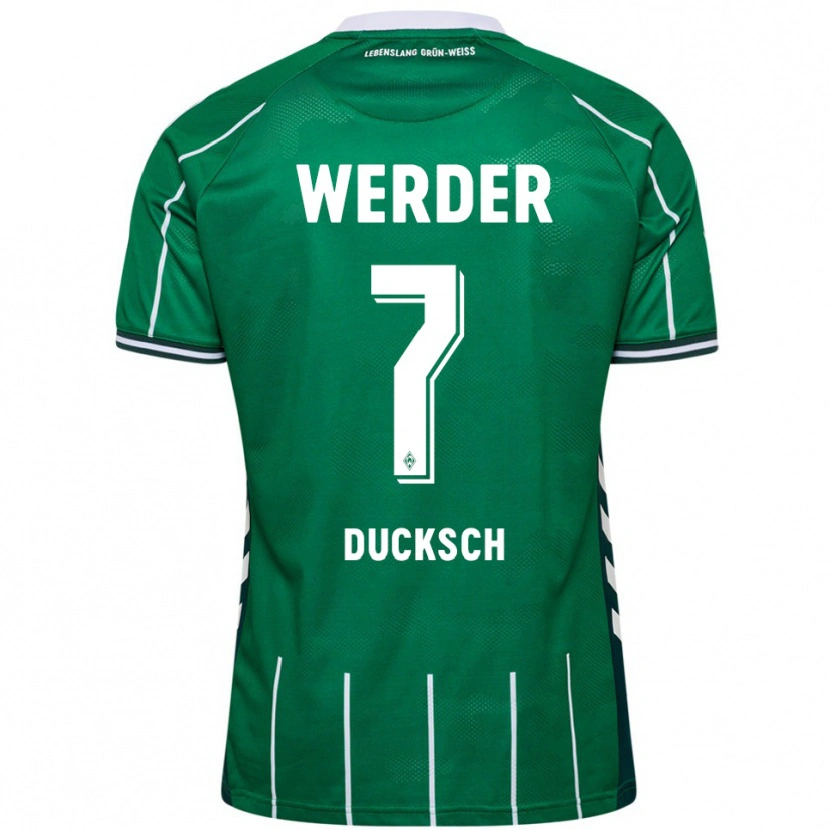 Danxen Kinderen Marvin Ducksch #7 Groen Wit Thuisshirt Thuistenue 2025/26 T-Shirt
