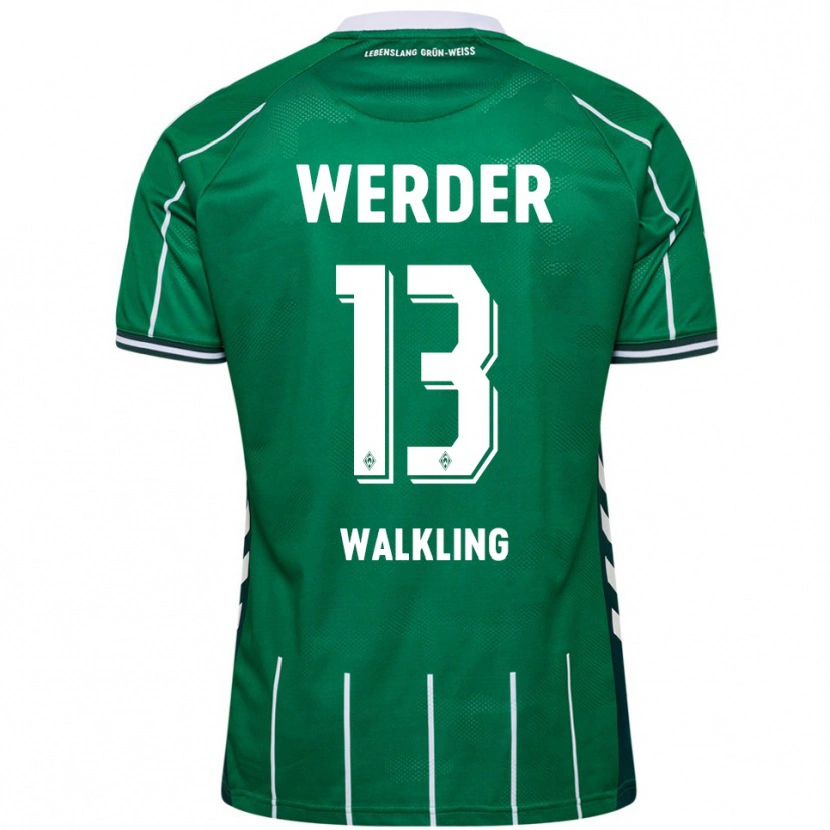 Danxen Kinderen Ricarda Walkling #13 Groen Wit Thuisshirt Thuistenue 2025/26 T-Shirt