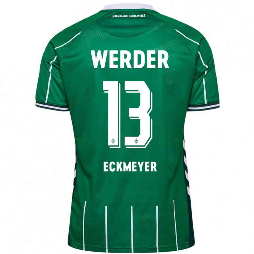 Danxen Kinderen Tjark Eckmeyer #13 Groen Wit Thuisshirt Thuistenue 2025/26 T-Shirt