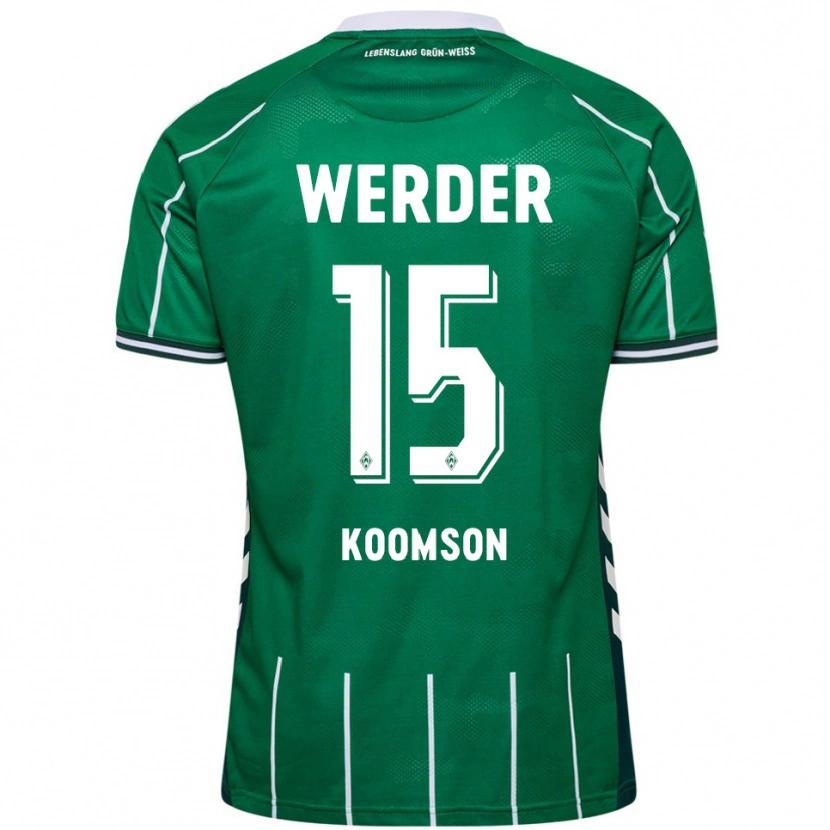 Danxen Kinderen Gabriel Koomson #15 Groen Wit Thuisshirt Thuistenue 2025/26 T-Shirt