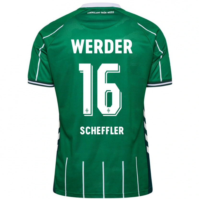 Danxen Kinderen Ian Scheffler #16 Groen Wit Thuisshirt Thuistenue 2025/26 T-Shirt