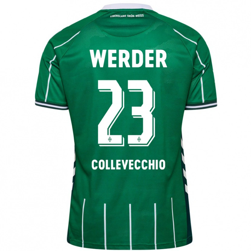Danxen Kinderen Tomás Collevecchio #23 Groen Wit Thuisshirt Thuistenue 2025/26 T-Shirt