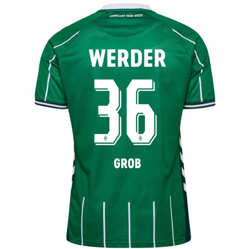 Danxen Kinderen Christian Groß #36 Groen Wit Thuisshirt Thuistenue 2025/26 T-Shirt
