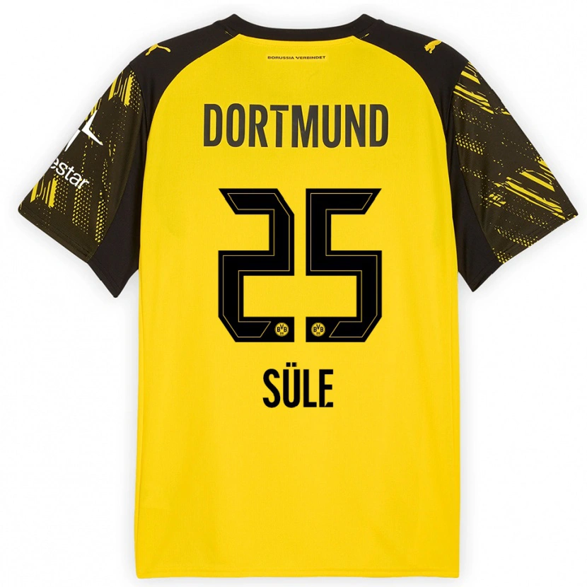 Danxen Kinderen Niklas Süle #25 Geel Zwart Thuisshirt Thuistenue 2025/26 T-Shirt