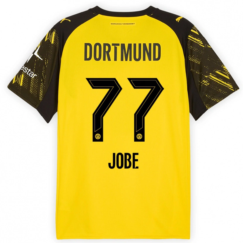 Danxen Kinderen Jobe Bellingham #77 Geel Zwart Thuisshirt Thuistenue 2025/26 T-Shirt