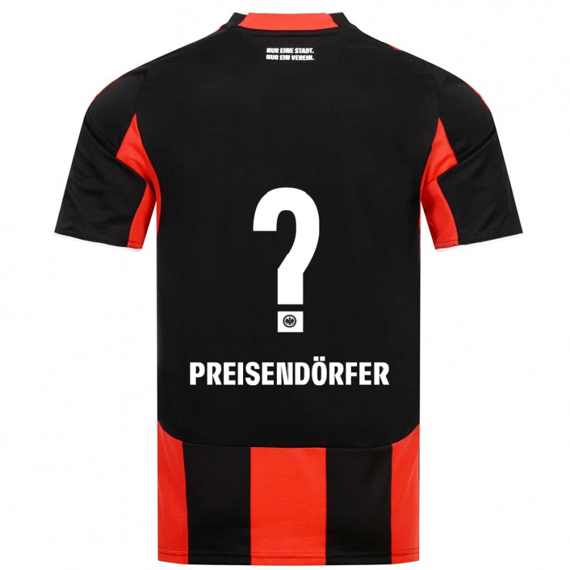 Danxen Kinderen Constantin Preisendörfer #0 Zwart Rood Thuisshirt Thuistenue 2025/26 T-Shirt