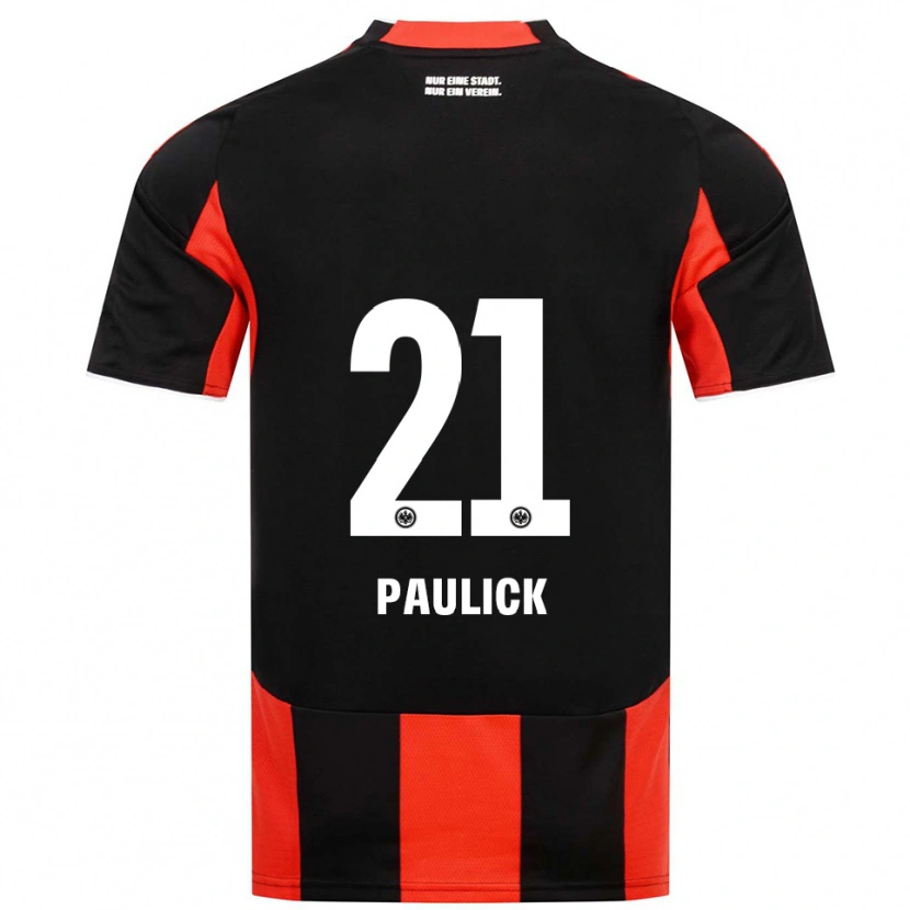 Danxen Kinderen Lea Paulick #21 Zwart Rood Thuisshirt Thuistenue 2025/26 T-Shirt