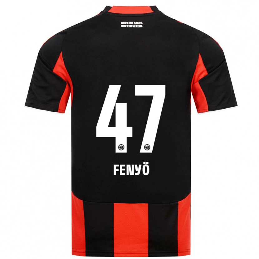 Danxen Kinderen Noah Fenyö #47 Zwart Rood Thuisshirt Thuistenue 2025/26 T-Shirt