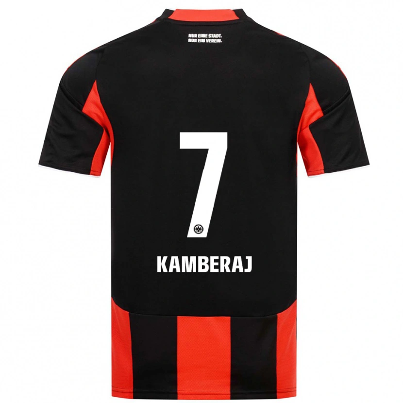 Danxen Kinderen Donart Kamberaj #7 Zwart Rood Thuisshirt Thuistenue 2025/26 T-Shirt