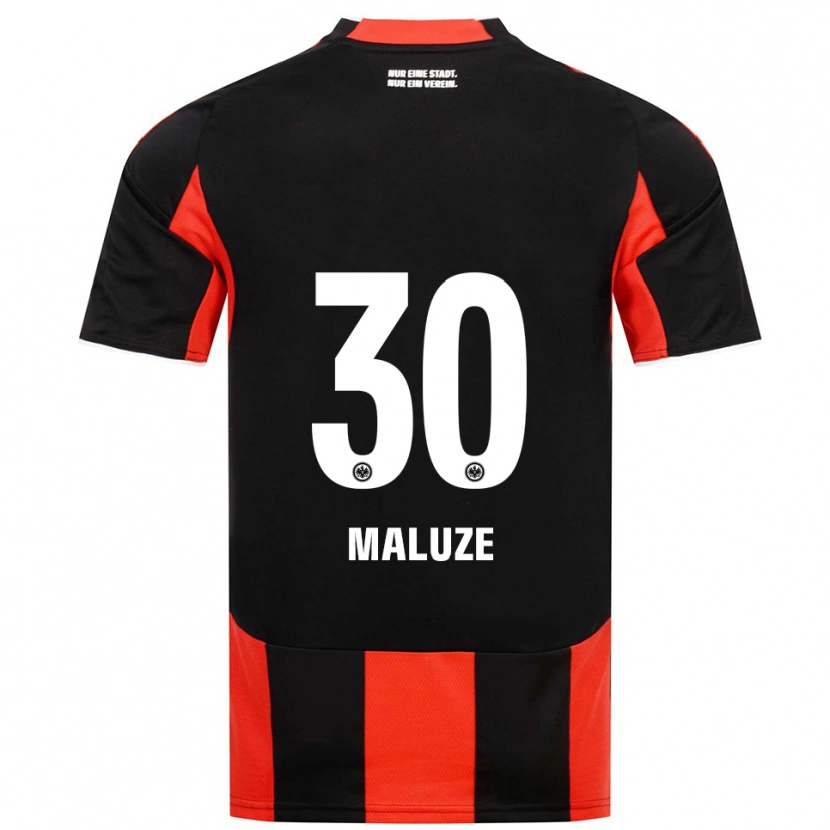 Danxen Kinderen Jeremiaha Maluze #30 Zwart Rood Thuisshirt Thuistenue 2025/26 T-Shirt