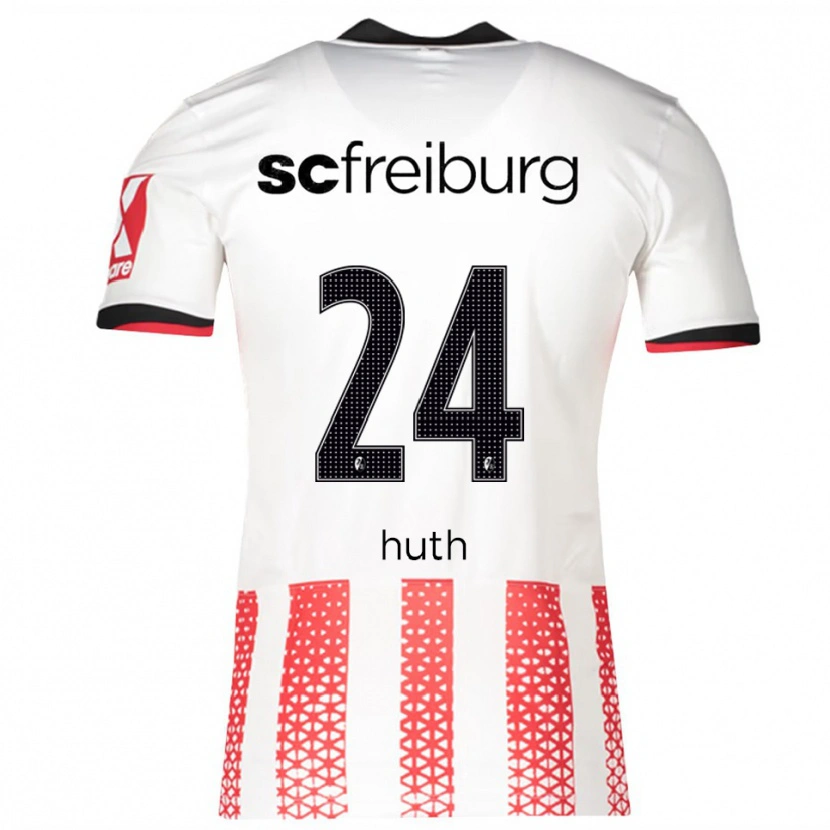 Danxen Kinderen Jannik Huth #24 Wit Rood Thuisshirt Thuistenue 2025/26 T-Shirt