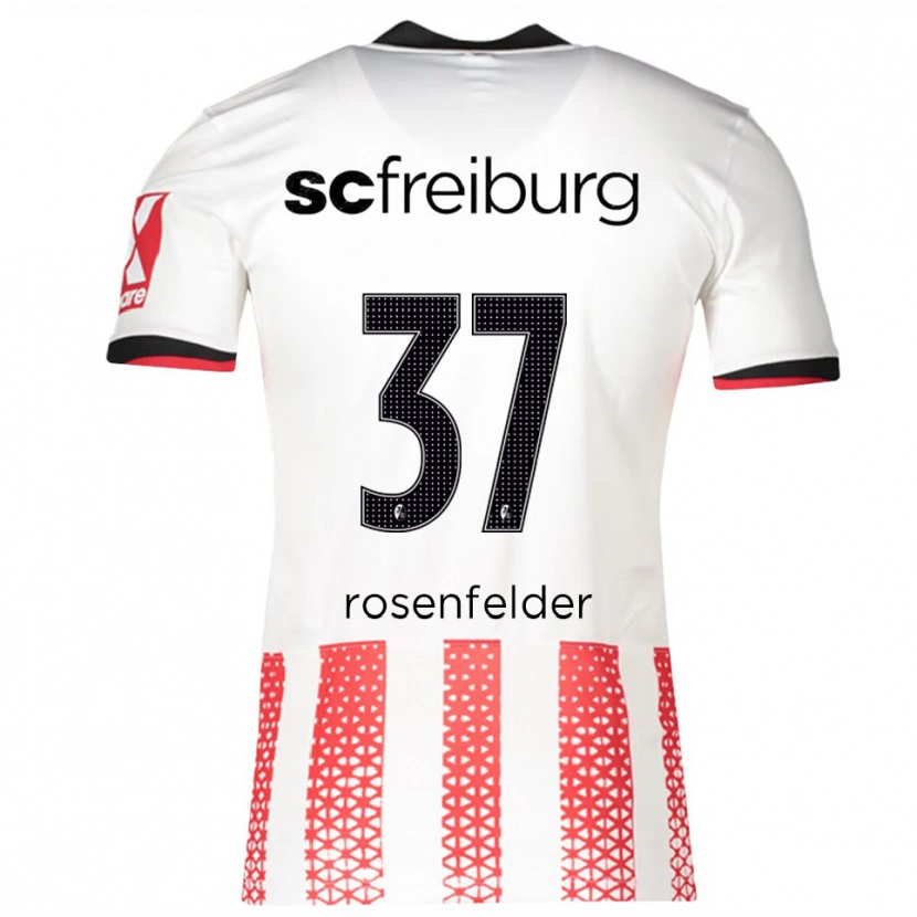 Danxen Kinderen Max Rosenfelder #37 Wit Rood Thuisshirt Thuistenue 2025/26 T-Shirt